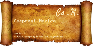 Csepregi Marica névjegykártya